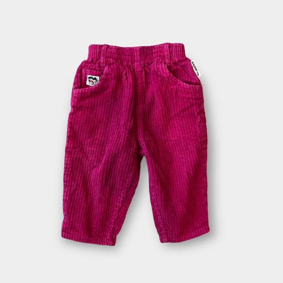 Vintage Rebel Wide Whale Pink Cord Pants 12 Months - Picture 1 of 10